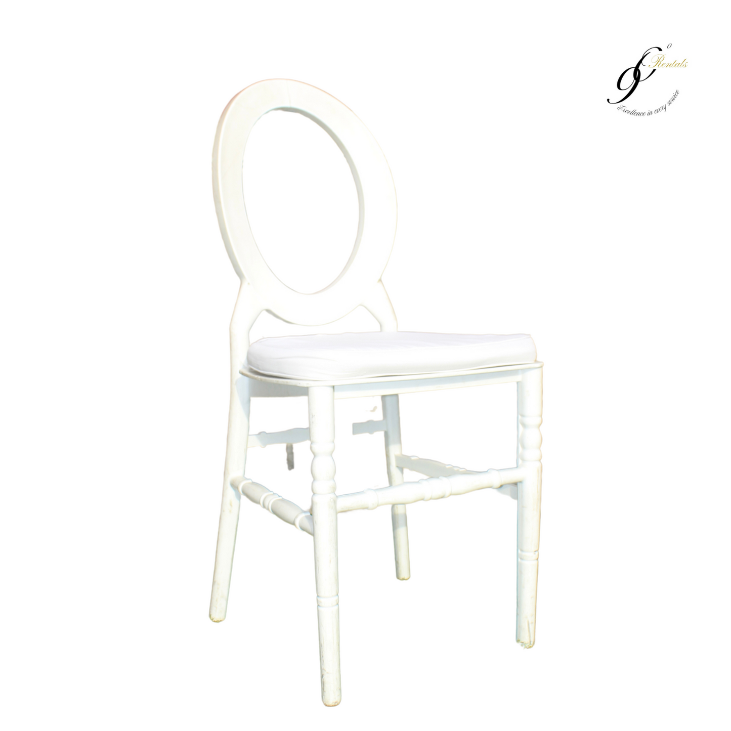 White O Back Chair