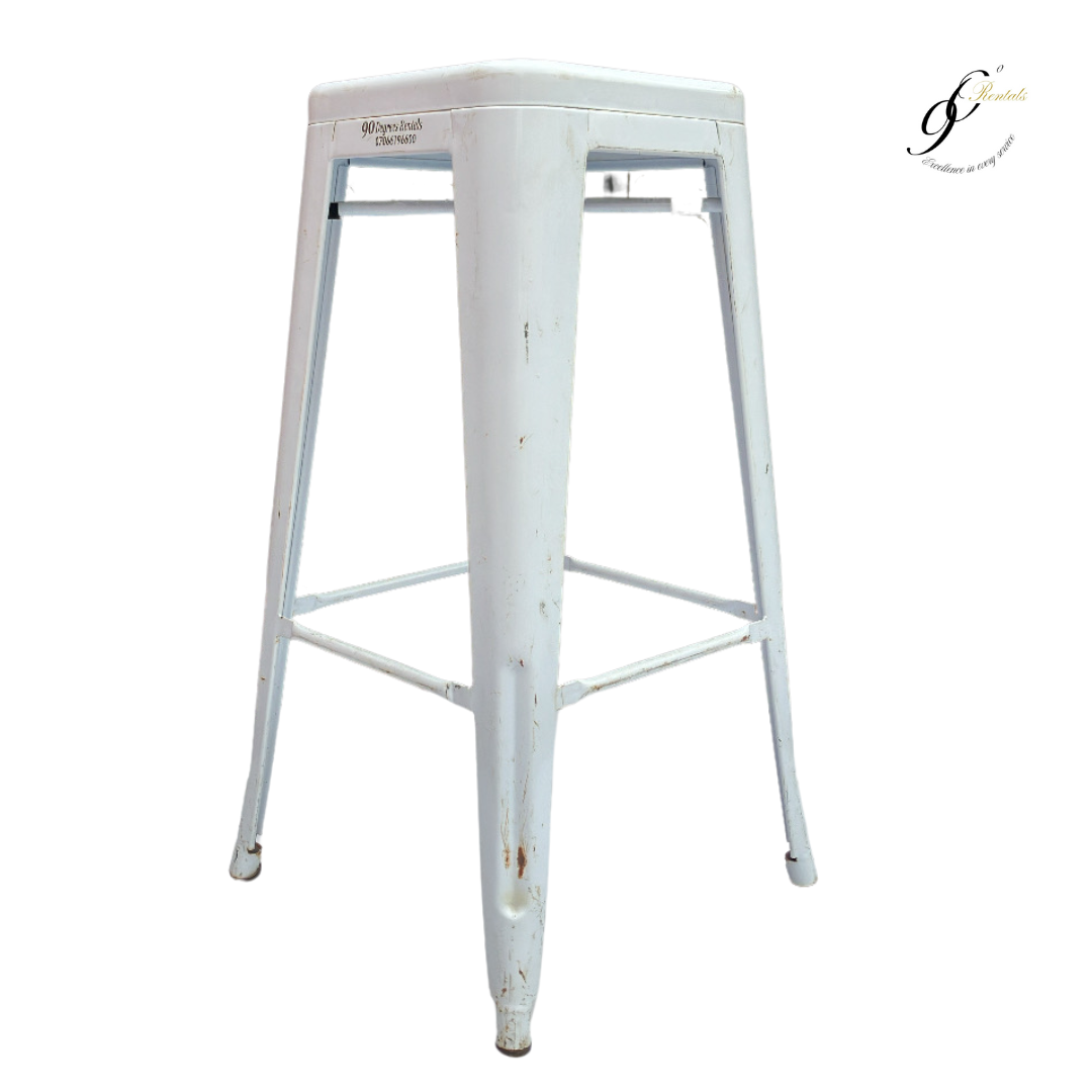 White Cocktail Stool
